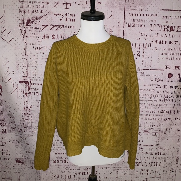 Madewell Mustard open back sweater - Picture 4 of 6